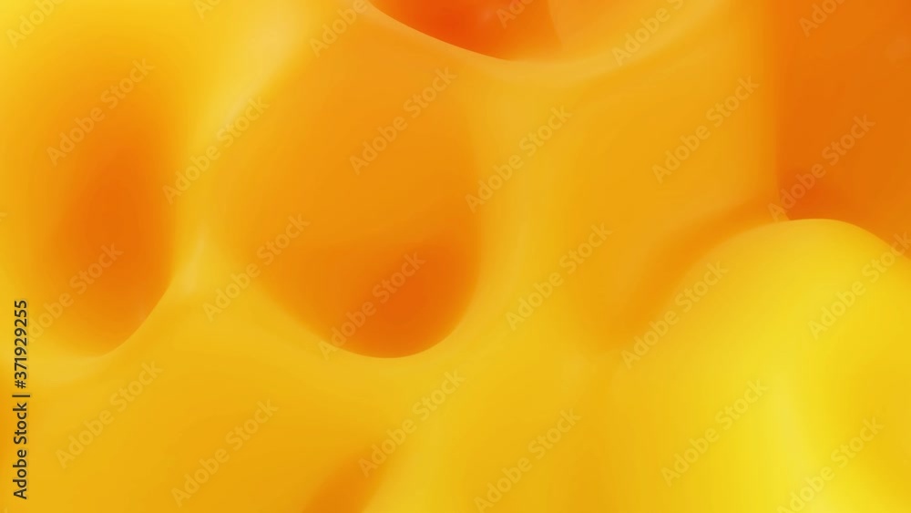 Poster stylish abstract looped background, changing surface of soft translucent material like peach jelly. 