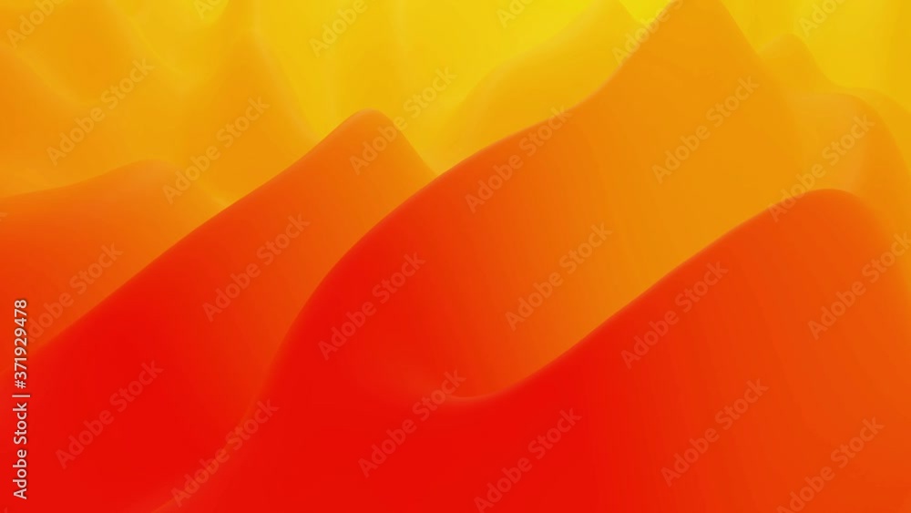 Poster stylish abstract looped background, changing surface of soft translucent material like peach jelly. 