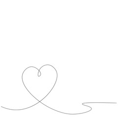 Valentines day background line drawing. Vector illustration
