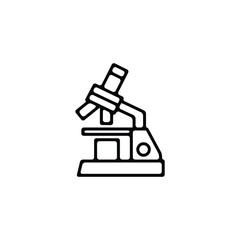 microscope thin icon isolated on white background, simple line icon for your work.
