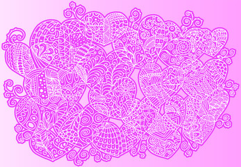 vector illustration Heart shape pattern design