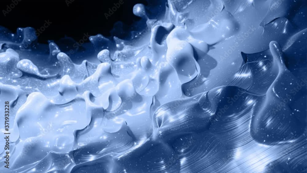 Aufkleber smooth animation of liquid black gradient in 4k. glossy paint surface as abstract looped stylish bac