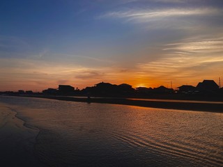 sunset on the beach