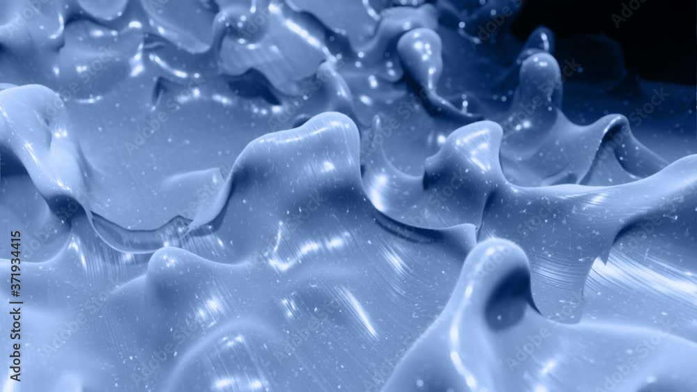 Aufkleber smooth animation of liquid black gradient in 4k. glossy paint surface as abstract looped stylish bac