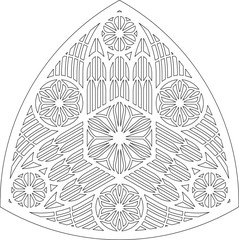 Rose Window Fig. 18, triangular 1, round 1, framework