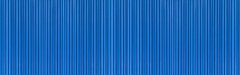 Panorama of Blue Corrugated metal background and texture surface or galvanize steel