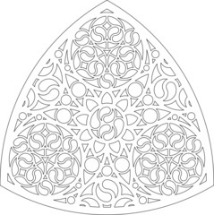 Rose Window Fig. 18, triangular 2, half 1, framework