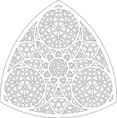 Rose Window Fig. 18, triangular 2, triangular 1, framework
