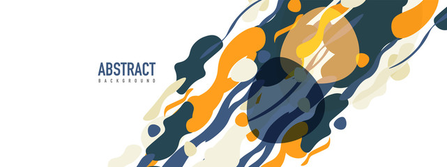 Trendy liquid style shapes abstract design, dynamic vector background for placards, brochures, posters, web landing pages, covers or banners