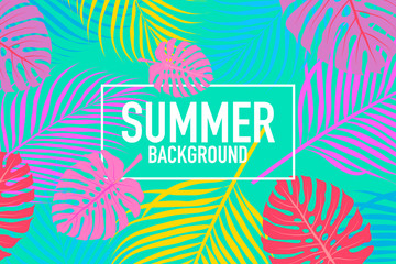 summer holiday background with sea shells