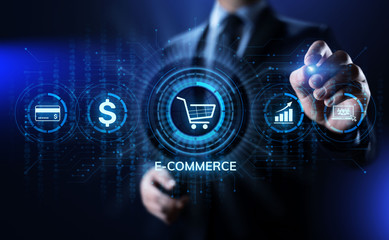 E-commerce Online Shopping Digital marketing and sales business technology concept.