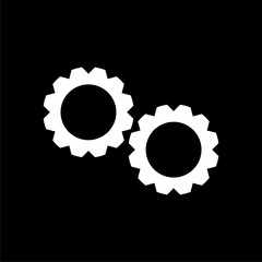 Gear Icon isolated on dark background