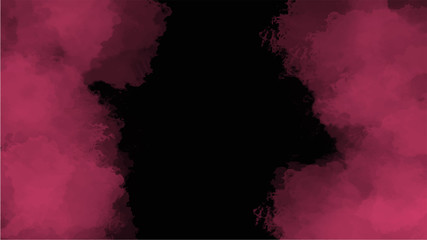 Pink watercolor on black background for textures backgrounds and web banners design
