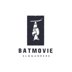 Bat Movie Logo Design Vector