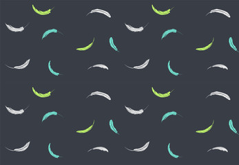 Beautiful Feather pattern seamless design background vector.