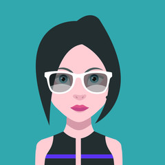 Flat avatar icon vector ( community sites, phone avatar, console avatar)
