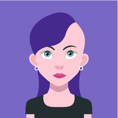Flat avatar icon vector ( community sites, phone avatar, console avatar)
