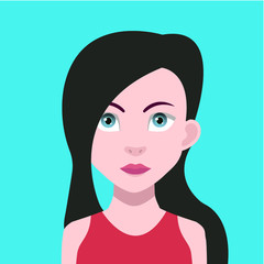 Flat avatar icon vector ( community sites, phone avatar, console avatar)