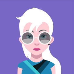Flat avatar icon vector ( community sites, phone avatar, console avatar)