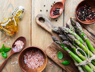 Bunch of green asparagus