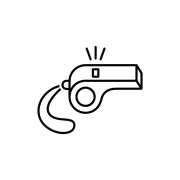 Whistle Vector Linear Icon.