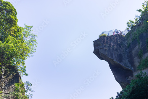 千葉県安房郡鋸南町の鋸山の景色 Blue Wall Mural Bl Zu Kuni