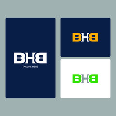 Fototapeta premium Creative Abstract B H B Letter Vector Logo