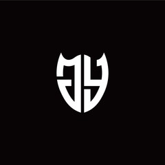 Obraz premium Initial J Y letter with shield modern style logo template vector