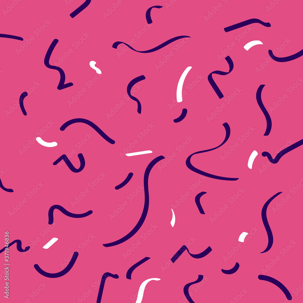 Poster abstract lines on pink background vector