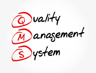 QMS - Quality Management System acronym, business concept background