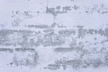 Old white brick wall. Background. Horizontal shot