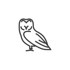 Owl bird line icon. linear style sign for mobile concept and web design. Eagle-owl outline vector icon. Symbol, logo illustration. Vector graphics