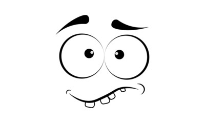 Cartoon Face, Expressive eyes and mouth, face expressions, Caricature comic emotions 