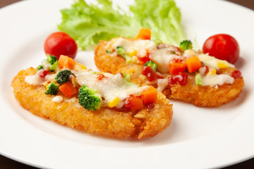 ハッシュポテトのチーズ焼き