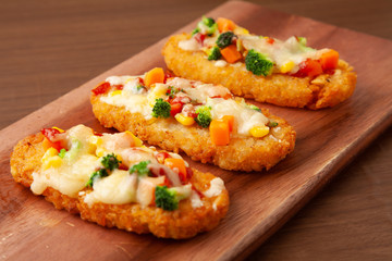 ハッシュポテトのチーズ焼き