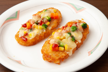 ハッシュポテトのチーズ焼き