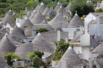 The roofs of trullo at Alberobello, Apulia, Italy