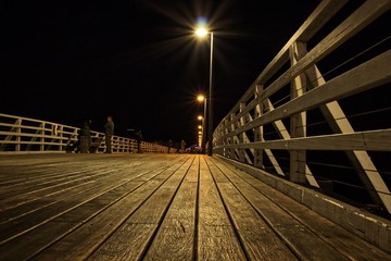 Fototapeta na wymiar Brisbane Shorncliffe pier night lights 
