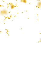 Streamers and confetti. Gold streamers tinsel and 