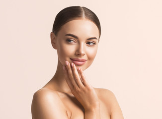 Beauty skin healthy  woman clean skin natural makeup