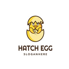 hatch egg Logo Design Vector