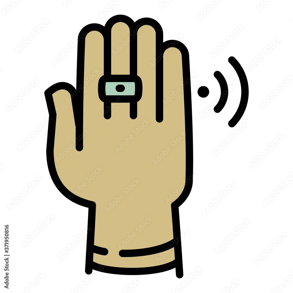 Aufkleber nfc ring icon. outline nfc ring vector icon for web design isolated on white background