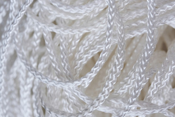 White twisted synthetic rope