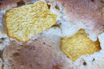 Delicious peach pie baked