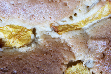 Delicious peach pie baked