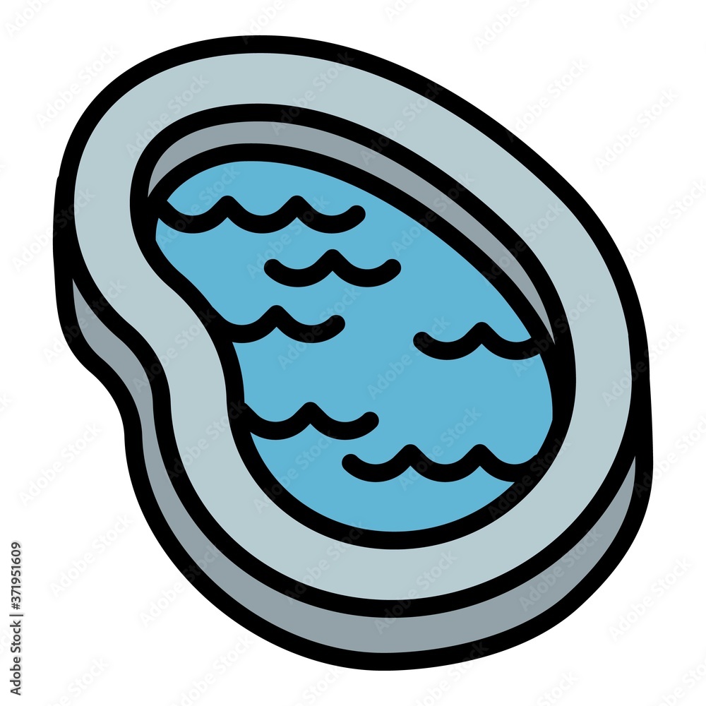 Poster small home pool icon. outline small home pool vector icon for web design isolated on white backgroun