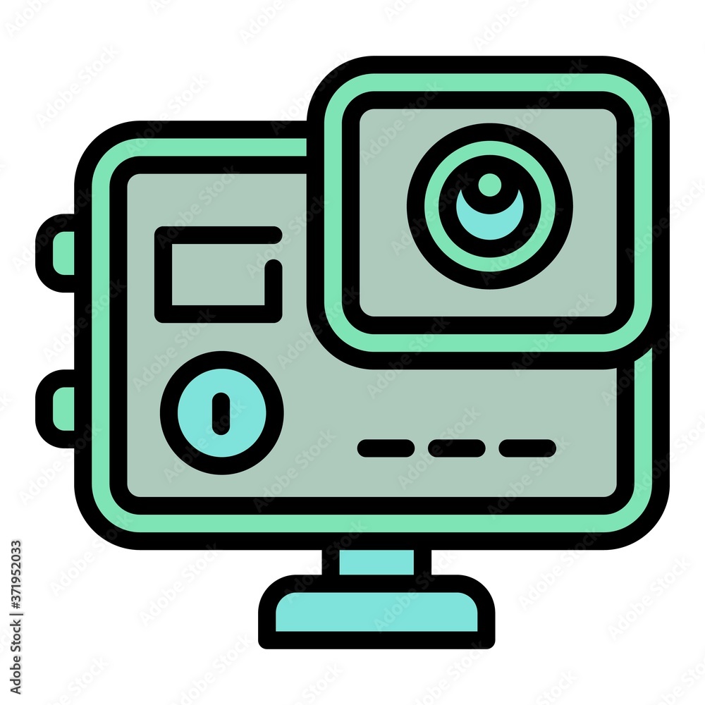 Poster underwater action camera icon. outline underwater action camera vector icon for web design isolated 