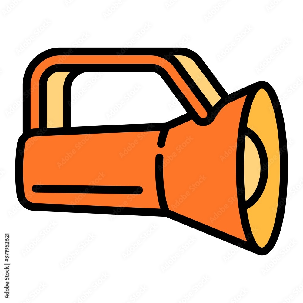 Poster lamp flashlight icon. outline lamp flashlight vector icon for web design isolated on white backgroun