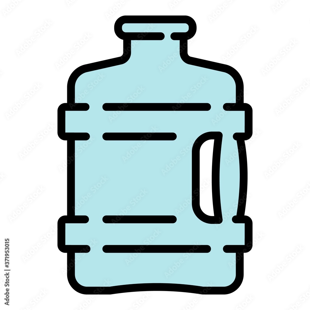 Poster empty water bottle icon. outline empty water bottle vector icon for web design isolated on white bac