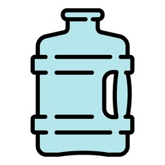 Empty water bottle icon. Outline empty water bottle vector icon for web design isolated on white background